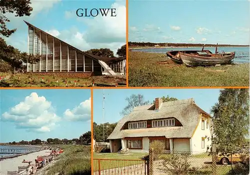 AK / Ansichtskarte  Glowe_Ruegen HOG Ostseeperle Boote am Strand Strandpartie Ferienobjekt Warenhaus Dessau Glowe Ruegen