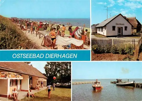 AK / Ansichtskarte 73900235 Dierhagen_Ostseebad Strand Haus Brandis Bungalow Fischerhafen Dierhagen_Ostseebad