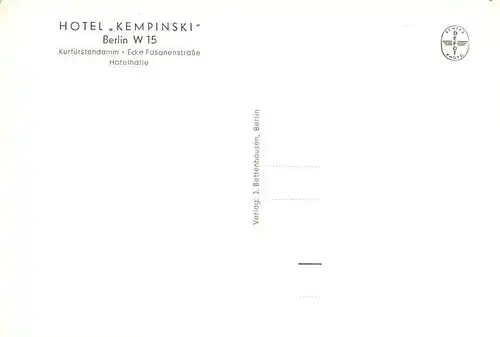 AK / Ansichtskarte 73900269 Berlin Hotel Kempinski Foyer Berlin