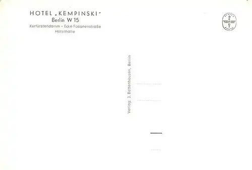 AK / Ansichtskarte  Berlin Hotel Kempinski Foyer Berlin