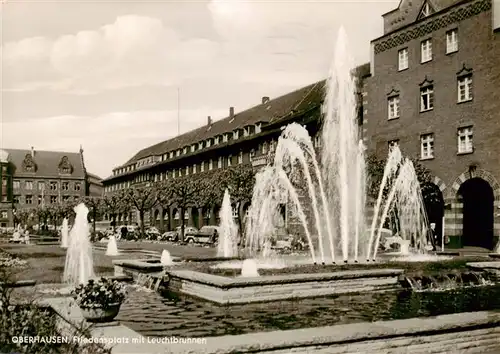 AK / Ansichtskarte  Oberhausen__NRW Friedensplatz mit Leuchtbrunnen 