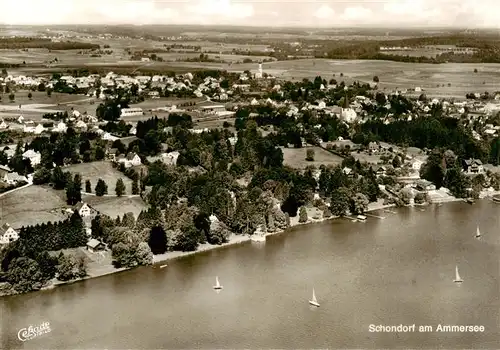 AK / Ansichtskarte  Schondorf_Ammersee Fliegeraufnahme Schondorf Ammersee