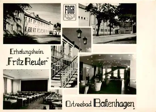 AK / Ansichtskarte 73900352 Boltenhagen_Ostseebad Erholungsheim Fritz Reuter Foyer Speisesaal Boltenhagen_Ostseebad