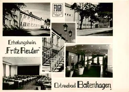 AK / Ansichtskarte  Boltenhagen_Ostseebad Erholungsheim Fritz Reuter Foyer Speisesaal Boltenhagen_Ostseebad