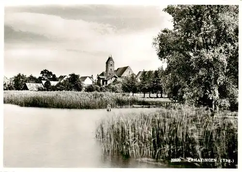 AK / Ansichtskarte  Ermatingen_Untersee Uferpartie am See Blick zur Kirche Ermatingen Untersee