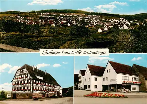 AK / Ansichtskarte  Wuertingen Panorama Lebensmittelgeschaeft Kriegs Fachwerkhaus Wuertingen