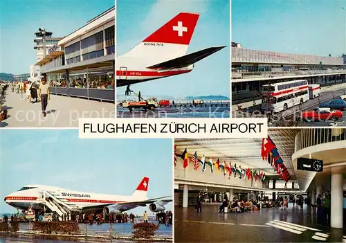 AK / Ansichtskarte  Flughafen_Airport_Aeroporto Zuerich  Flughafen_Airport