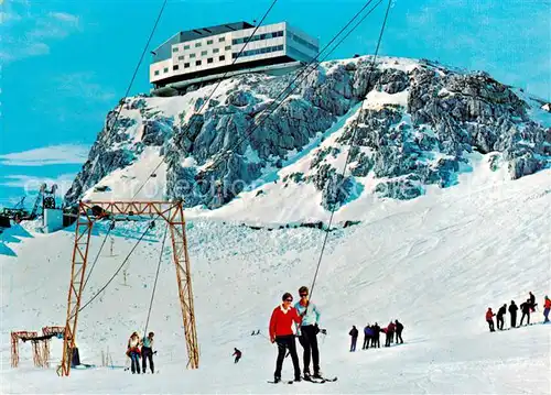 AK / Ansichtskarte  Skilift_Schlepplift_Remontees-Mecaniques Gletscherstation Dachstein Suedwandbahn Schladming 