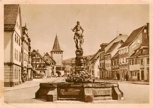 AK / Ansichtskarte  Gengenbach Hauptstrasse Brunnen Gengenbach