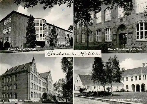 AK / Ansichtskarte  Elmshorn Friedrich Ebert Schule Elsa v Brandstroem Schule Bismarck Oberschule Koppeldamm Schule Elmshorn