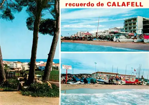 AK / Ansichtskarte 73900556 Calafell_ES Diversos aspectos de la playa 