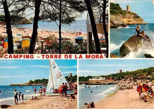 AK / Ansichtskarte 73900557 Tarragona_ES Camping Torre de la Mora Strandpartien 