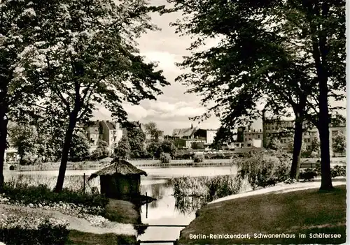 AK / Ansichtskarte  Reinickendorf_Berlin Schwanenhaus im Schaefersee 