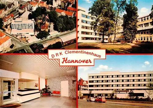 AK / Ansichtskarte  Hannover DRK Clementinenhaus Fliegeraufnahme Teilansichten Rezeption Hannover