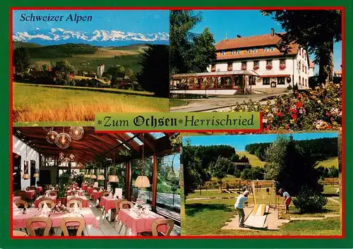 AK / Ansichtskarte 73900604 Herrischried Schweizer Alpen Gasthof Zum Ochsen Gastraum Minigolfanlage Herrischried
