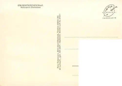 AK / Ansichtskarte  Bontkirchen Naturpark Diemelsee Fliegeraufnahme Bontkirchen
