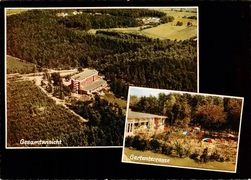 AK / Ansichtskarte  Bad_Bramstedt Fliegeraufnahme Kurhotel Gutsmann Gartenterrasse Bad_Bramstedt