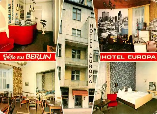 AK / Ansichtskarte  Berlin Hotel Europa Gastraeume Zimmer Berlin