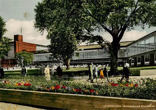 AK / Ansichtskarte  Oberhausen__NRW Rathaus und Stadthalle 