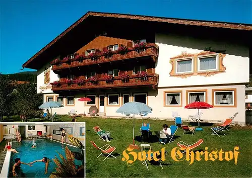 AK / Ansichtskarte  Welsberg-Taisten_Suedtirol_IT Hotel Christof Hallenbad Liegewiese 