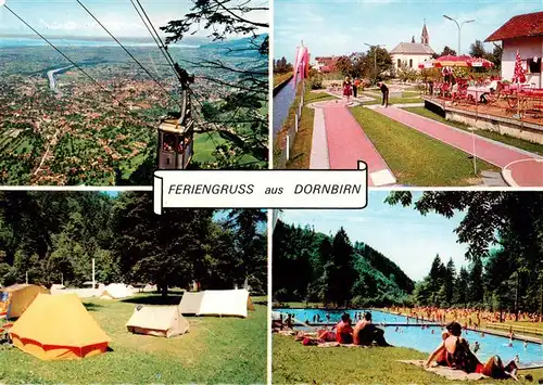 AK / Ansichtskarte 73900787 Dornbirn_Vorarlberg_AT Seilbahn Camping Minigolfanlage Schwimmbad 