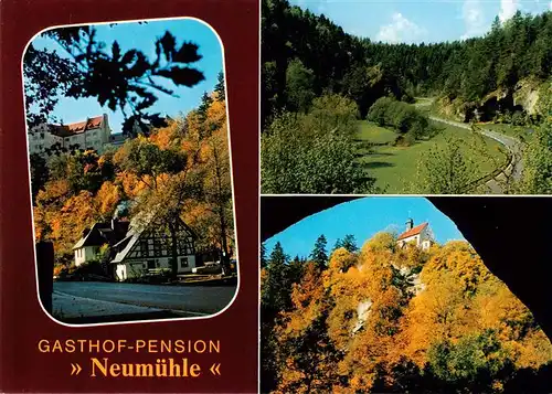 AK / Ansichtskarte  Ahorntal_Bayern Gasthof Pension Neumuehle Panorama Kirche 