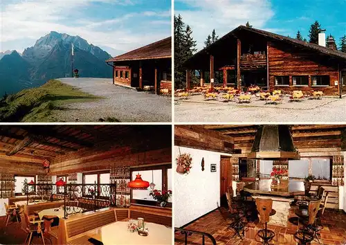 AK / Ansichtskarte  Ramsau__Berchtesgaden Berggaststaette Hirschkaser Gatraeume Terrasse 