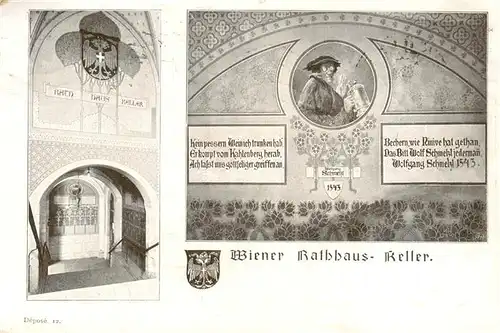 AK / Ansichtskarte 73900799 Wien_AT Wiener Rathaus Keller Details 