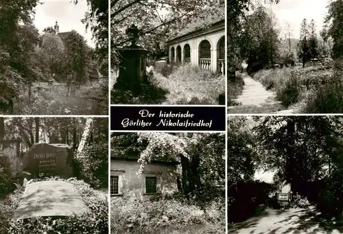 AK / Ansichtskarte 73900806 Goerlitz__Sachsen Historischer Nikolai Friedhof Jacob Boehme Grab Moller Linde Minna Herzlieb Grab 