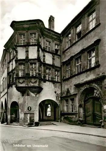 AK / Ansichtskarte  Goerlitz__Sachsen Schoenhof am Untermarkt aeltestes Renaissancehaus 