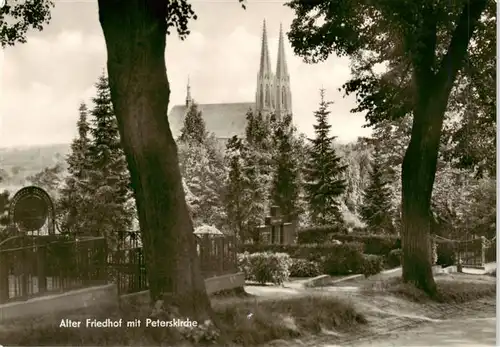 AK / Ansichtskarte 73900810 Goerlitz__Sachsen Alter Friedhof mit Peterskirche 