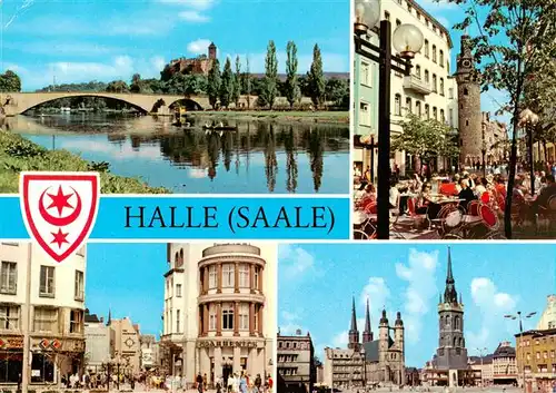 AK / Ansichtskarte  Halle__Saale Burg Giebichenstein Mittlere Klement Gottwald Strasse Hansering Klement Gottwald Strasse Markt 