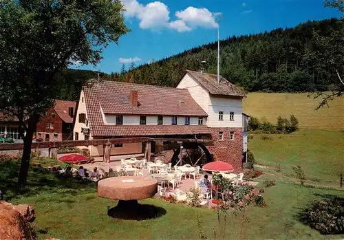 AK / Ansichtskarte  Oberhoellgrund_Waldbrunn Gaststaette Zur Muehle Terrasse 