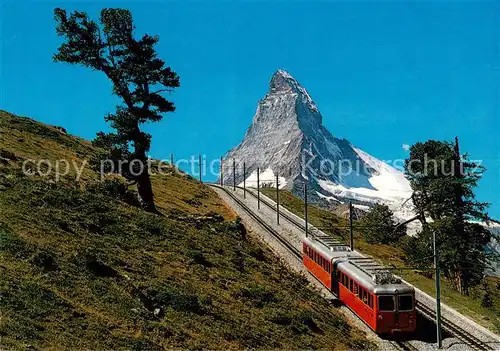 AK / Ansichtskarte  Zahnradbahn_Rack_Railway-- Zermatt Gornergrat Schweiz Wallis 