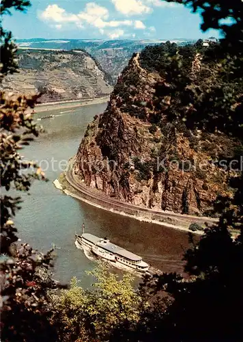 AK / Ansichtskarte  Dampfer_Seitenrad Der Rhein Die Loreley  