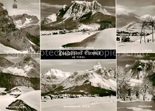 AK / Ansichtskarte  Seilbahn_Cable-Car_Telepherique Zugspitzdorf Ehrwald  