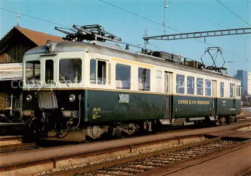 AK / Ansichtskarte  Eisenbahn_Railway_Chemin_de_Fer Freiburger Bahnen Chemins GFM ABDe 4/4 161 