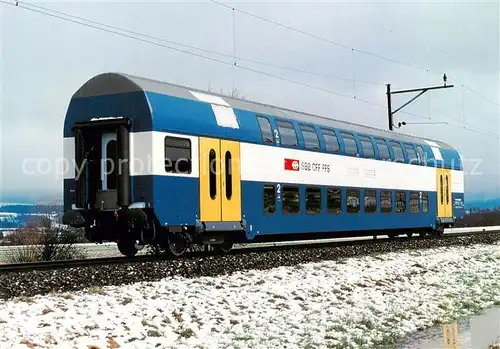 AK / Ansichtskarte  Eisenbahn_Railway_Chemin_de_Fer SBB Doppelstockwagen S-Bahn Zuerich 