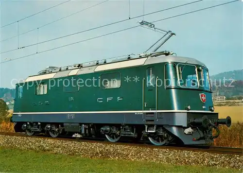 AK / Ansichtskarte 73900886 Eisenbahn_Railway_Chemin_de_Fer SBB Mehrzwecklokomotive Re 4/4 II 11156-57  