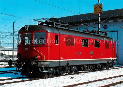AK / Ansichtskarte 73900888 Eisenbahn_Railway_Chemin_de_Fer SBB Lokomotive Re 4/4 I 10032 