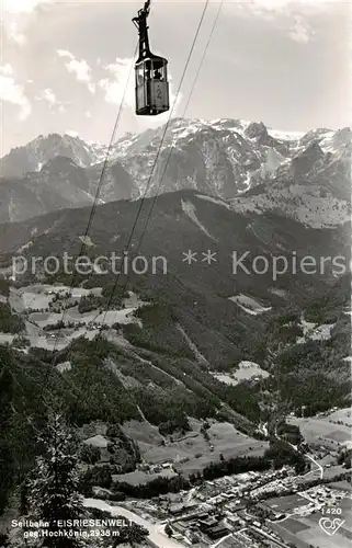 AK / Ansichtskarte  Seilbahn_Cable-Car_Telepherique Eisriesenwelt geg. Hochkoenig 