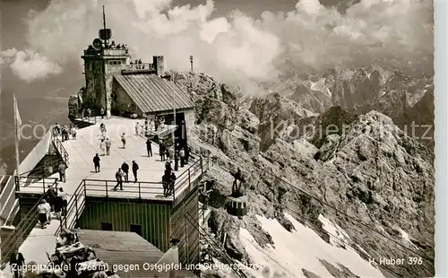 AK / Ansichtskarte  Seilbahn_Cable-Car_Telepherique Zugspitzgipfel Ostgipfel Dreitorspitze 