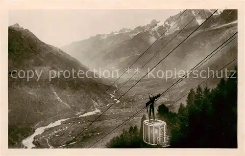 AK / Ansichtskarte  Seilbahn_Cable-Car_Telepherique Les Houches-Mont-Blanc  