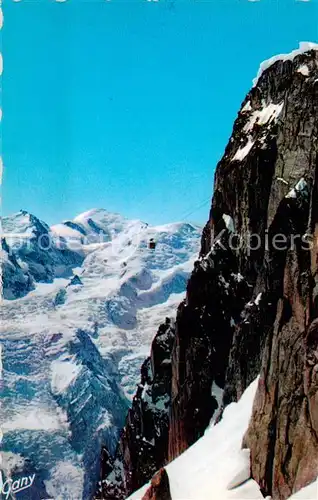 AK / Ansichtskarte  Seilbahn_Cable-Car_Telepherique Chamonix-Mont-Blanc Le Glacier des Bossons  