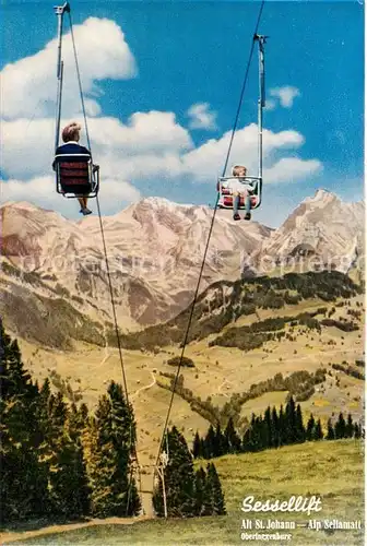 AK / Ansichtskarte  Sessellift_Chairlift_Telesiege Alt St.Johann Alp Sellamatt 