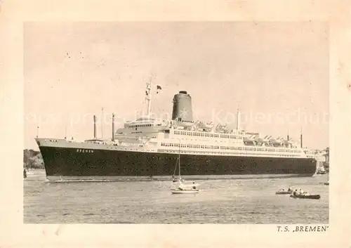 AK / Ansichtskarte  Dampfer_Oceanliner T.S. Bremen  