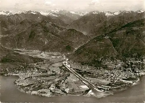 AK / Ansichtskarte  Ascona_Lago_Maggiore_TI Locarno Monte Bre e Delta della Maggia  