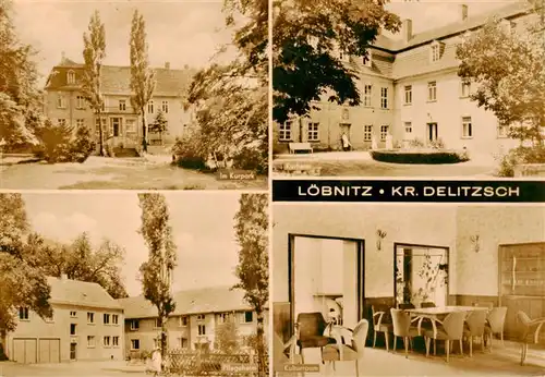 AK / Ansichtskarte 73901015 Loebnitz_Delitzsch Kurpark Kurhalle Pflegeheim Kulturraum 