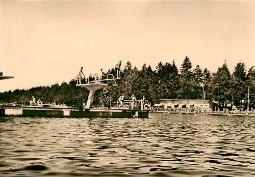 AK / Ansichtskarte  Schneeberg__Erzgebirge Strandbad Filzteich 