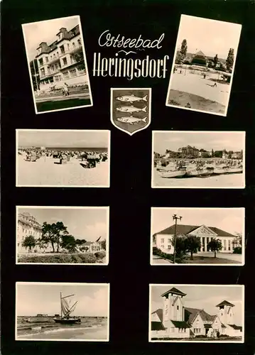 AK / Ansichtskarte 73901081 Heringsdorf__Ostseebad_Usedom Strandhotels Strandpartien 